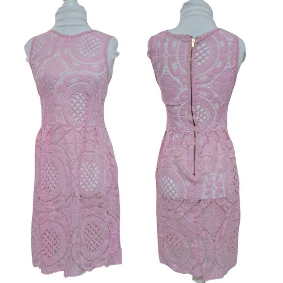 Urban Outfitters Dresses & Skirts - Urban Outfitters Kimchi Blue Women's Pink Lace Sleeveless Overlay Dress Small